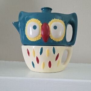 MSRF, Inc. Owl Teapot and Cup Set
